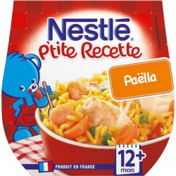 Nestlé P’tite Recette Paëlla (+12 mois) par 2 pots de 200g (lot de 6 soit 12 pots)