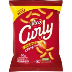 Vico Curly Cacahuète 60g (lot de 10)