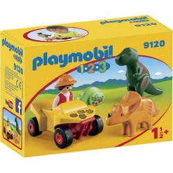 PLAYMOBIL 9120 1.2.3 - Explorateur Et Dinosaures