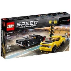 LEGO 75893 Speed Champions - Dodge Challenger SRT Demon 2018 Et Dodge Charger R/T 1970