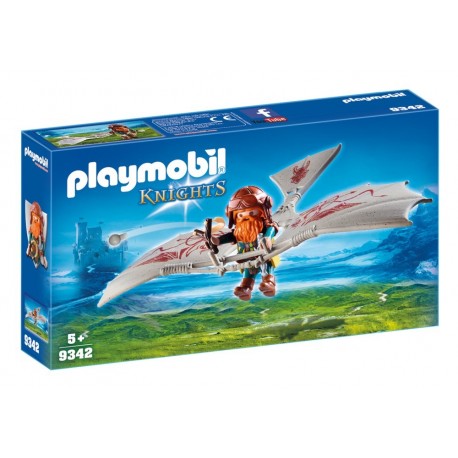 PLAYMOBIL 9342 Knight - Nain avec deltaplane