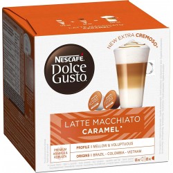 Dolce Gusto Latte Macchiato Caramel - Café Gourmand - 16 Capsules
