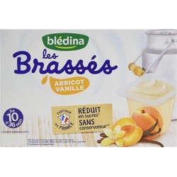 Blédina Les Brassés Abricot Vanille (de 10 à 36 mois) par 6 pots de 95g (lot de 4 soit 24 pots)