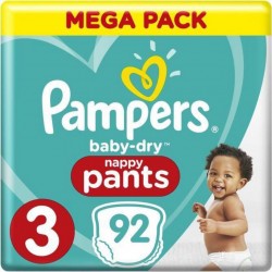 Pampers Baby-dry Pants T3 X92 MEGA PACK