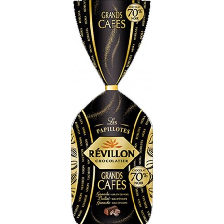 Révillon Les Papillotes Grands Cafés Chocolat 70% Noir 375g