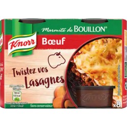 Knorr Marmite de Bouillon Boeuf Twistez Vos Lasagnes par 8 Marmites 224g (lot de 4)