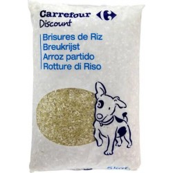 Carrefour BRISURES DE RIZ POUR CHIENS 5Kg