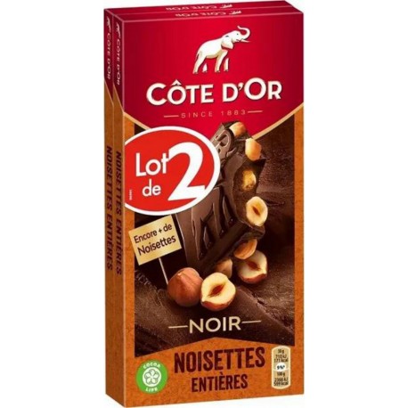 Côte d'Or Chocolat Noir Noisette 2x180g