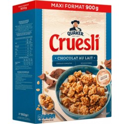 Quaker Cruesli Chocolat Au Lait Maxi Format 900g (lot de 4)