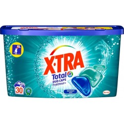 Xtra Total Lessive Duo Caps Fraîcheur+ 30 capsules (lot de 2)
