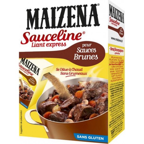 Maizena Sauceline Liant Express pour Sauces Brunes Sans Gluten 250g (lot de 4)
