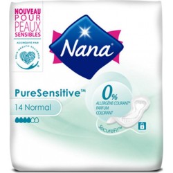 Nana Serviettes Hygiéniques Pure Sensitive Normal x14 (lot de 4)