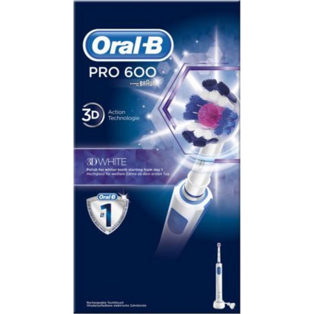 Oral-B Brosse à Dents Électrique Rechargeable P600 3D WHITE