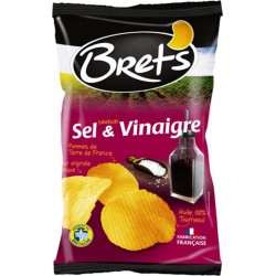 Bret's Chips Saveur Sel & Vinaigre Pommes de Terre de France 125g (lot de 6)