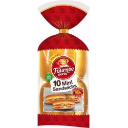 La Fournée Dorée 10 Mini Sandwichs Idéal pour l’Apéro 200g (lot de 4)