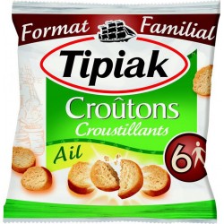 Tipiak Croûtons Croustillants Ail Format Familial 140g (lot de 4)