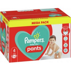 Pampers Couches culottes taille 4 : 9 - 15Kg baby-dry