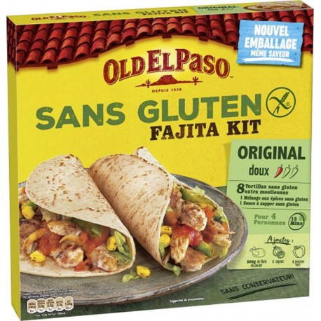 Old El Paso Sans Gluten Fajita Kit Original Doux 462g (lot de 3)