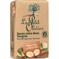 Le Petit Olivier Savon Extra Doux Surgras Parfum Beurre de Karité 250g (lot de 6)