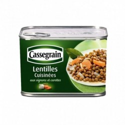 Cassegrain Lentilles Cuisinées aux Oignons et Carottes 706g (lot de 5)