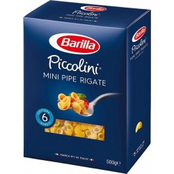 Barilla Piccolini Mini Pipe Rigate 500g (lot de 3)