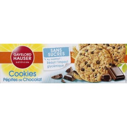 Gayelord Hauser Cookies pépites de chocolat s/sucres ajoutés 125g (lot de 4)