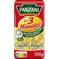 Panzani Pâtes coudes rayés 500g (lot de 6)