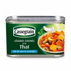 Cassegrain Légumes Cuisinés à la Thaï au Lait de Coco et Coriandre 375g (lot de 5)
