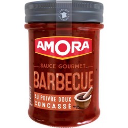 Amora Sauce Gourmet Barbecue au Poivre Doux Concassé 224g (lot de 5)