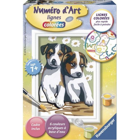 Ravensburger Numéro d'art - mini - Deux petits chiots