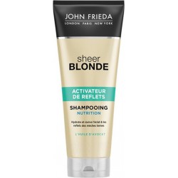 John Frieda Sheer Blonde Activateur de Reflets Shampooing Nutrition à l’Huile d’Avocat 250ml (lot de 3)