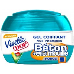 Vivelle DOP Gel Coiffant aux Vitamines Force 9 Béton + Effet Mouillé 150ml (lot de 3)