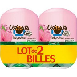 Ushuaïa Déodorant Bille Hibiscus Bio 50ml (lot de 2) x2 billes 50ml