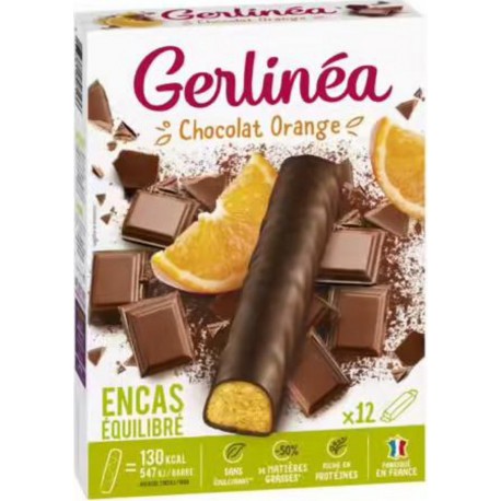 Gerlinéa 12 Barres Chocolat Orange 372g