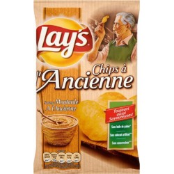 Lay's Chips à l’Ancienne Saveur Moutarde à l’Ancienne 120g (lot de 10)
