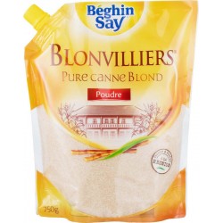 Béghin Say Sucre Blonvilliers Pure Canne Blond Poudre 750g (lot de 6)