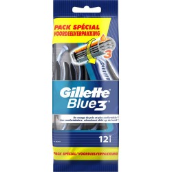 Gillette Blue3 Rasoirs Jetables pour Homme par 12 Rasoirs