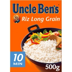 Uncle Ben’s Riz long grain 10mn 500g (lot de 10)