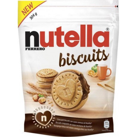 Nutella Biscuits Sachet de 22 Biscuits 304g (lot de 4)