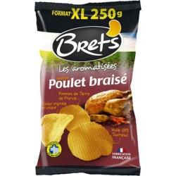 Bret's Les Aromatisées Chips Saveur Poulet Braisé Pommes de Terre de France Format XL 250g