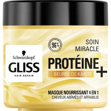 Schwarzkopf Gliss Soin Miracle Nutrition au Beurre de Karité 400ml