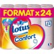 Lotus Confort Papier Toilette rose Aqua Tube x24 (lot de 3 soit 72 rouleaux)