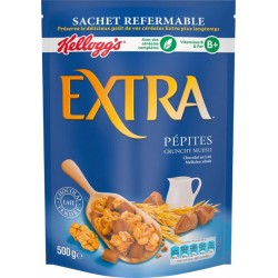 Kellogg’s Extra Pépites Crunchy Muesli Chocolat Au Lait 500g (lot de 3)