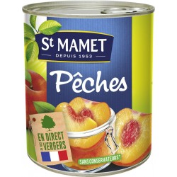 St Mamet Fruits au sirop Pêches 475g (lot de 3)