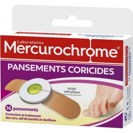 Mercurochrome pansements corricidés x16 boîte 16