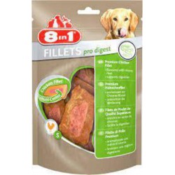 8IN1 Fillet Pro Digest Friandises pour chiens adultes et seniors de grandes races Poulet 80g (lot de 12)