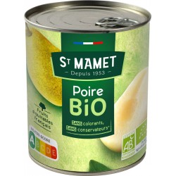 St Mamet Fruits au sirop Poire Bio 455g (lot de 3)