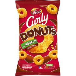 Vico Curly Donuts Goût Noisette Sucré-Salé 100g (lot de 6)