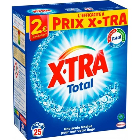 Xtra Total Lessive Poudre 25 Lavages 1,375Kg (lot de 2)