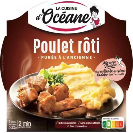 La Cuisine D'Océane Poulet rôti et purée à l'ancienne 300g